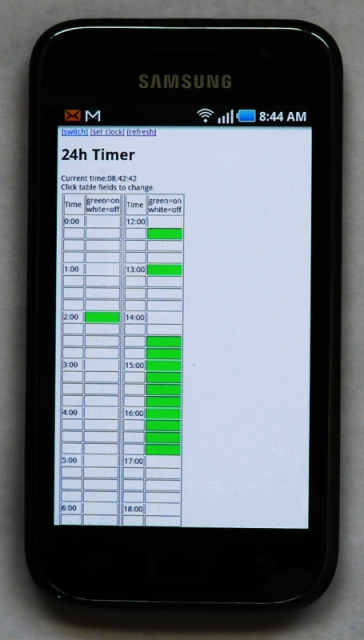 the 24 hour timer on a smart phone