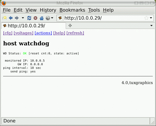 host watchdog, main page