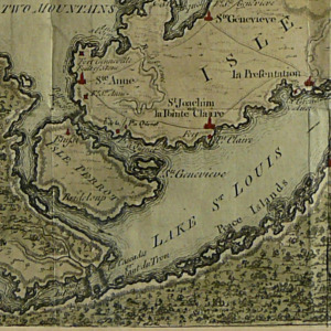 1800, dowker island shown as Sainte-Genevieve islands