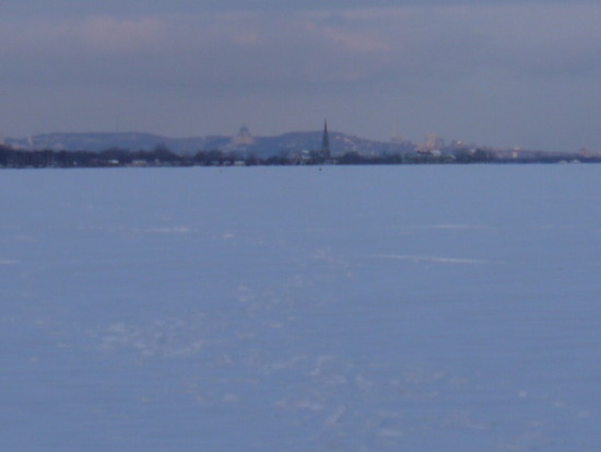 mount royal and montreal, view from dowker island