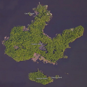 dowker island aerial view