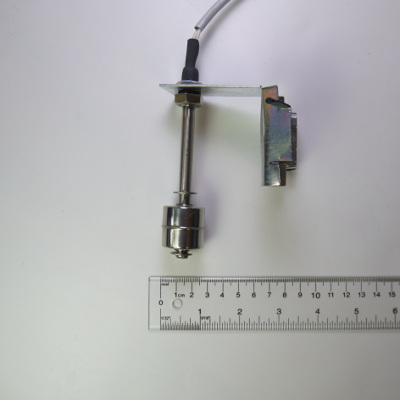 float switch with a bracket to attach it to a pipe or pole
